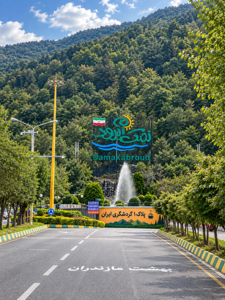 ورودی نمک‌آبرود؛ پلاک ۱ گردشگری ایران و جنگل نمک‌آبرود